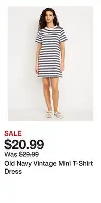 Old Navy Old Navy Vintage Mini T-Shirt Dress offer