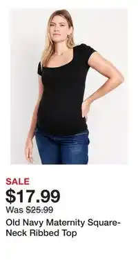 Old Navy Old Navy Maternity Square-Neck Ribbed Top offer