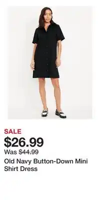 Old Navy Old Navy Button-Down Mini Shirt Dress offer