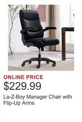 Costco La-Z-Boy Manager Chair with Flip-Up Arms offer