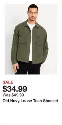 Old Navy Old Navy Loose Tech Shacket offer