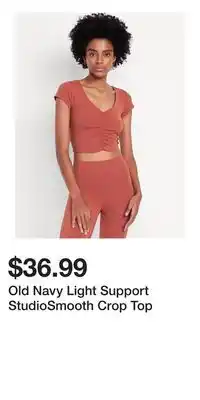 Old Navy Old Navy Light Support StudioSmooth Crop Top offer