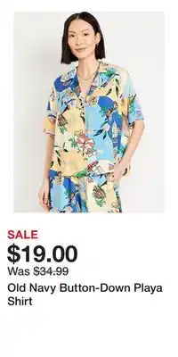 Old Navy Old Navy Button-Down Playa Shirt offer