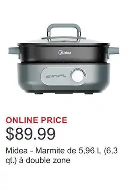 Costco Midea - Marmite de 5,96 L (6,3 qt.) à double zone offer