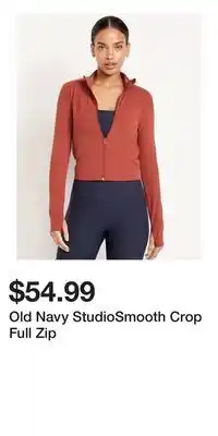 Old Navy Old Navy StudioSmooth Crop Full Zip offer