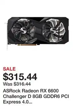 Newegg ASRock Radeon RX 6600 Challenger D 8GB GDDR6 PCI Express 4.0 Graphics Card RX6600 CLD 8G offer