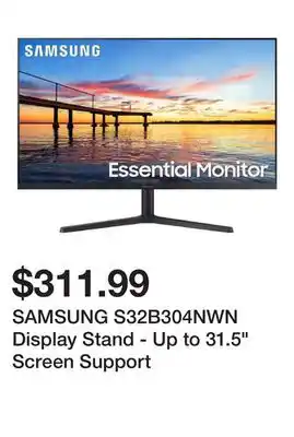 Newegg SAMSUNG S32B304NWN Display Stand - Up to 31.5 Screen Support offer