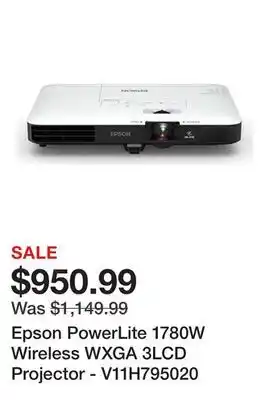 Newegg Epson PowerLite 1780W Wireless WXGA 3LCD Projector - V11H795020 offer