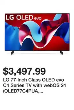 Newegg LG 77-Inch Class OLED evo C4 Series TV with webOS 24 (OLED77C4PUA, 2024) offer