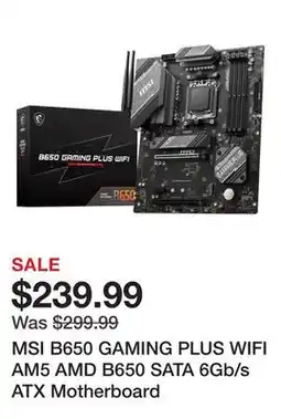 Newegg MSI B650 GAMING PLUS WIFI AM5 AMD B650 SATA 6Gb/s ATX Motherboard offer