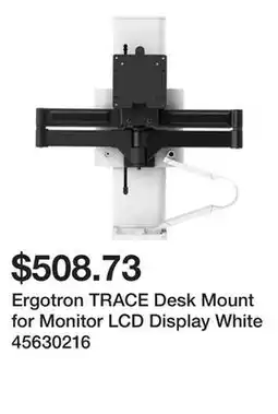 Newegg Ergotron TRACE Desk Mount for Monitor LCD Display White 45630216 offer