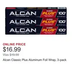 Costco Alcan Classic Plus Aluminum Foil Wrap, 3-pack offer