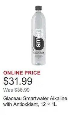 Costco Glaceau Smartwater Alkaline with Antioxidant, 12 × 1L offer