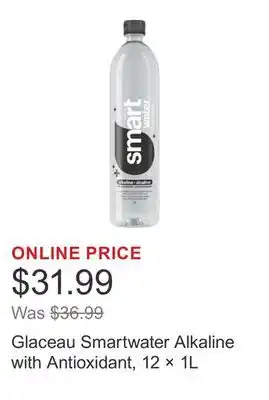 Costco Glaceau Smartwater Alkaline with Antioxidant, 12 × 1L offer