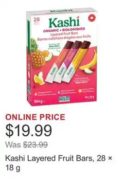 Costco Kashi Layered Fruit Bars, 28 × 18 g offer