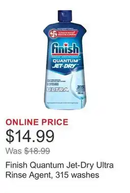 Costco Finish Quantum Jet-Dry Ultra Rinse Agent, 315 washes offer