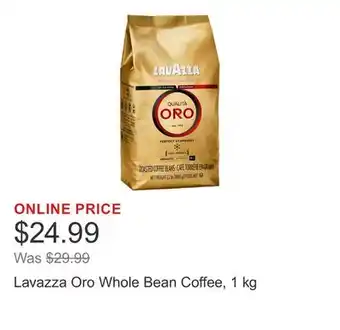 Costco Lavazza Oro Whole Bean Coffee, 1 kg offer