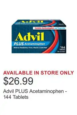 Costco Advil PLUS Acetaminophen - 144 Tablets offer