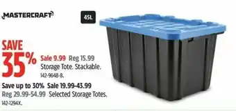 Canadian Tire Mastercraft storage tote offer