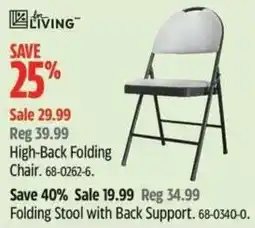 Canadian Tire Folding Stool with Back Support offer