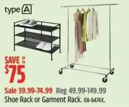 Canadian Tire Shoe Rack or Garment Rack offer