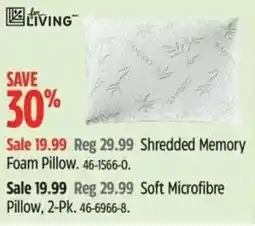 Canadian Tire Shredded memory foam pillow offer