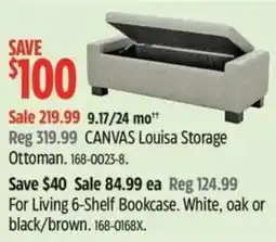 Canadian Tire Canvas louisa storage ottoman offer