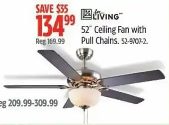 Canadian Tire Living 52" ceiling fan with pull chains offer