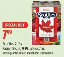 Canadian Tire Scotties 2-ply facial tissue offer