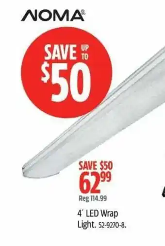 Canadian Tire Noma 4' led wrap light offer