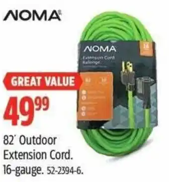 Canadian Tire Noma 82' outdoor extension cord offer