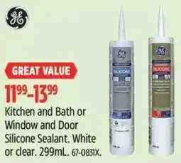 Canadian Tire Kitchen and bath or window and door silicone sealant. white or clear offer