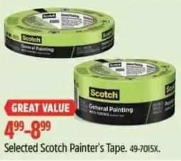 Canadian Tire Selected Scotch Painter's Tape offer