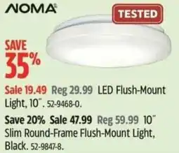 Canadian Tire Noma led flush-mount light offer