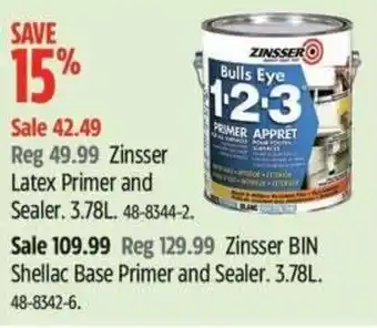 Canadian Tire Zinsser latex primer and sealer offer