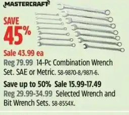 Canadian Tire Combination wrench set. sae or metric offer