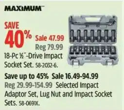 Canadian Tire Drive Impact Socket Set offer