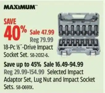 Canadian Tire Drive Impact Socket Set offer