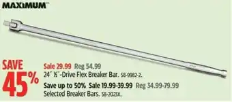 Canadian Tire MAXIMUM Drive Flex Breaker Bar offer