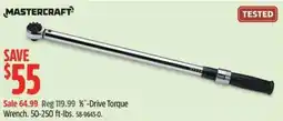 Canadian Tire Mastercraft Drive Torque Wrench offer