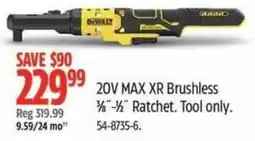 Canadian Tire Dewalt 20v max xr brushless ratchet offer