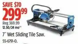 Canadian Tire Mastercraft 7" wet sliding tile saw. offer