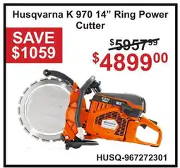 Atlas Tools & Machinery Husqvarna K 970 14 Ring Power Cutter offer