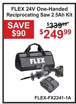 Atlas Tools & Machinery FLEX 24V One-Handed Reciprocating Saw 2.5Ah Kit offer