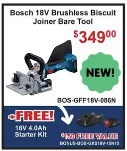 Atlas Tools & Machinery Bosch 18V Brushless Biscuit Joiner Bare Tool offer