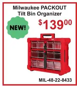 Atlas Tools & Machinery Milwaukee PACKOUT Tilt Bin Organizer offer