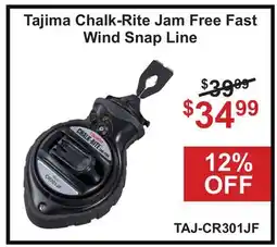 Atlas Tools & Machinery Tajima Chalk-Rite Jam Free Fast Wind Snap Line offer