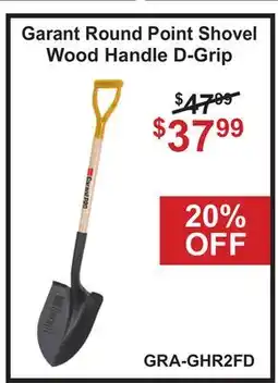 Atlas Tools & Machinery Garant Round Point Shovel Wood Handle D-Grip offer