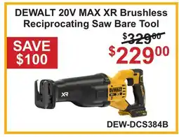 Atlas Tools & Machinery DEWALT 20V MAX XR Brushless Reciprocating Saw Bare Tool offer