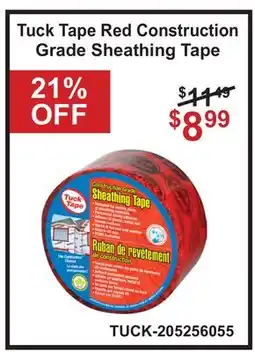 Atlas Tools & Machinery Tuck Tape Red Construction Grade Sheathing Tape offer